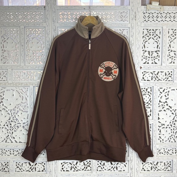 star co unrestricted apparel Other - Star Co Unrestricted Apparel Military Mindz Jacket Mens XL Skull Graphic Grunge